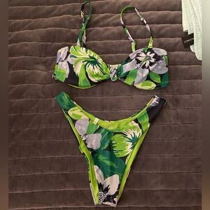 Bandeau High Cut Cheeky Bikini Set